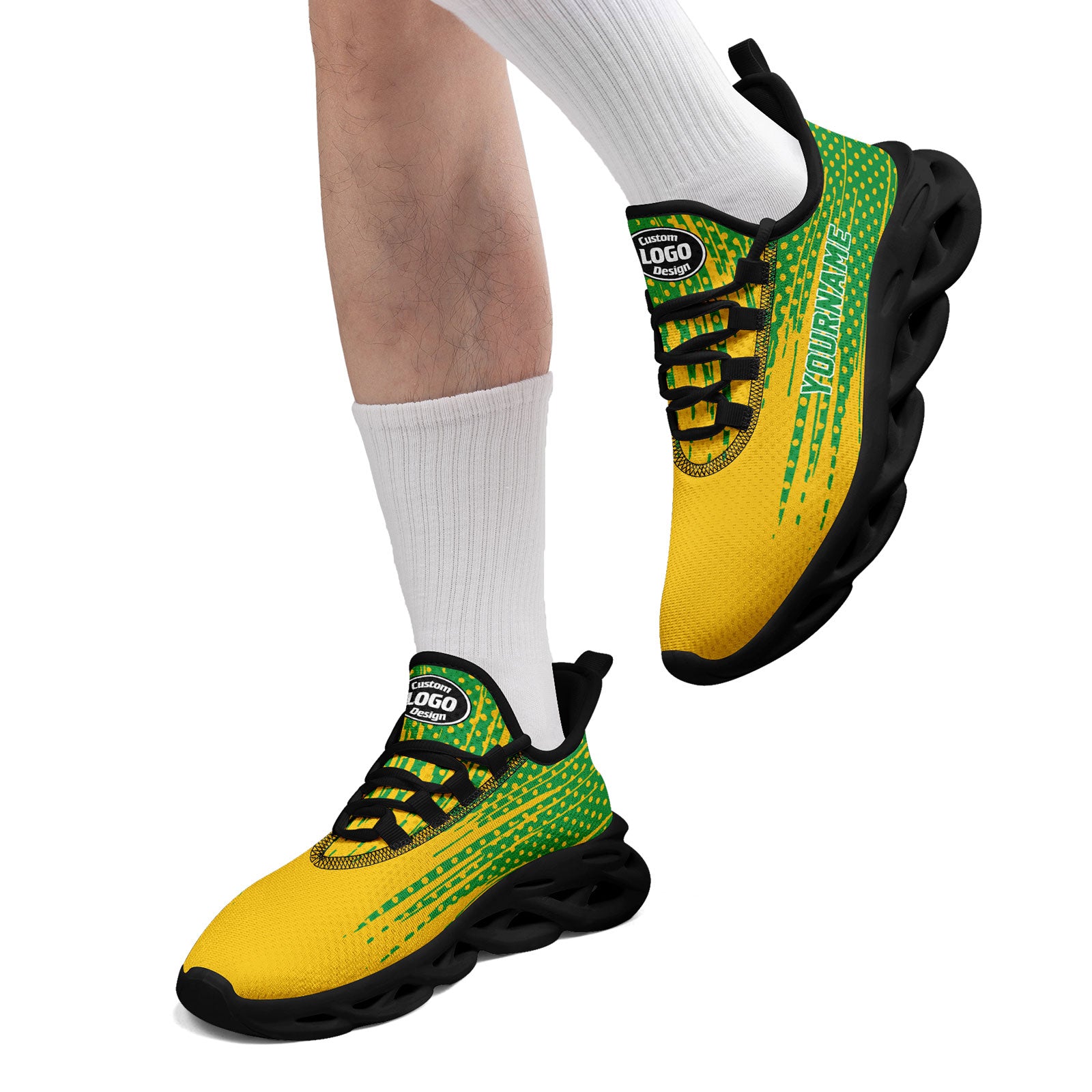 Custom 2026 World Cup Brazil Sneakers DIY Country Flag Running Shoes Lightweight Sport Shoes Gift for Football Fans Personalized Team Name and Logo FN003-F027085-5