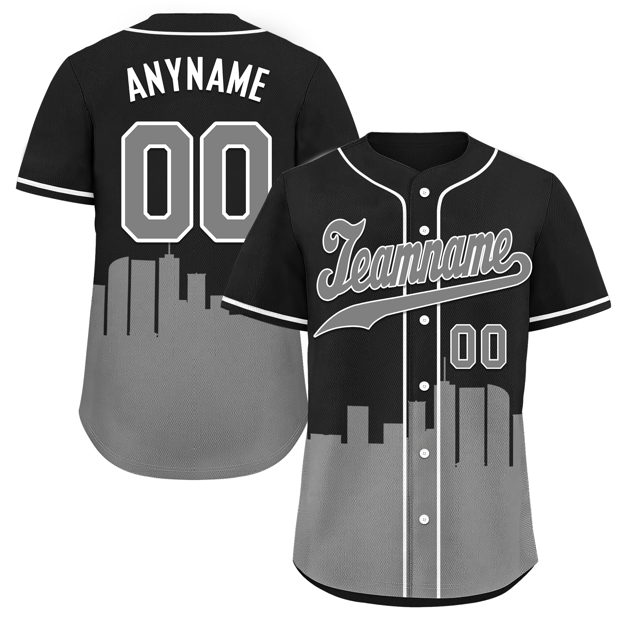 Custom Black Gray City Edition Personalized Authentic Baseball Jersey BSBJ01-D017139