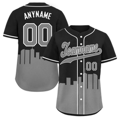 Custom Black Gray City Edition Personalized Authentic Baseball Jersey BSBJ01-D017139