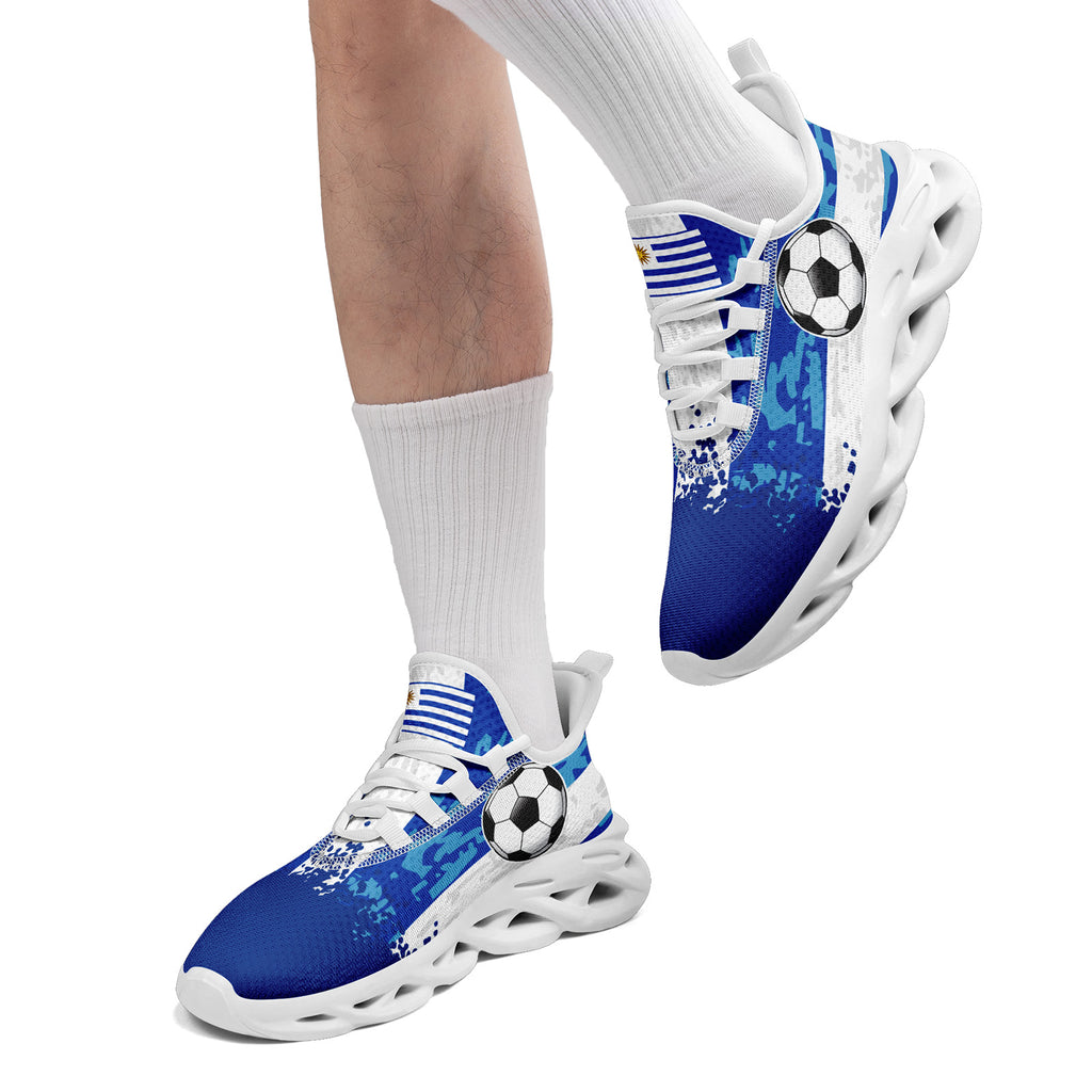 Custom Uruguay 2026 World Cup Sneakers DIY Country Flag Running Shoes Lightweight Sport Shoes Gift for Football Fans Personalized Team Name and Logo FN003-F009072-2