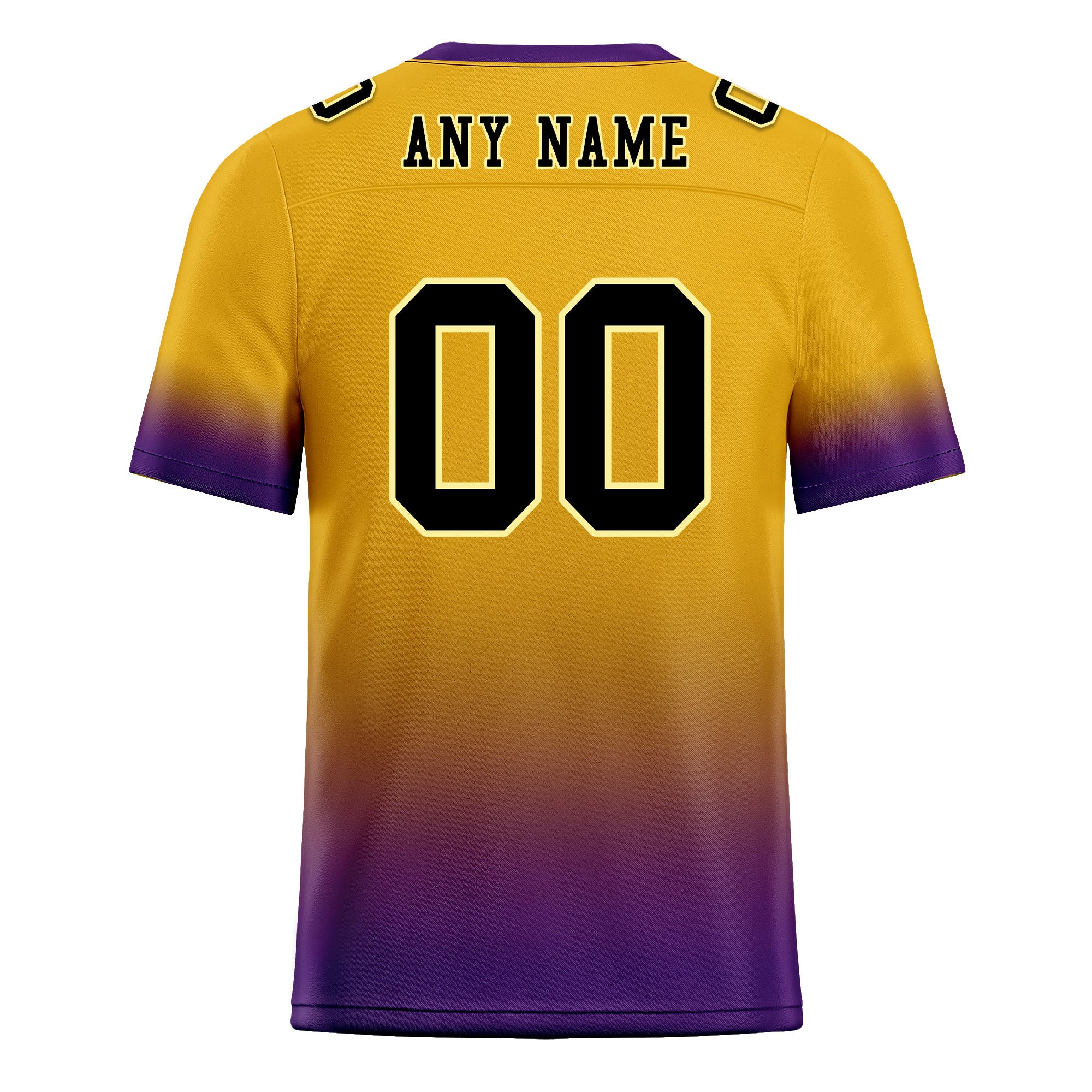 Custom Purple Gold Fade Fashion Personalized Authentic Football Jersey FBJ02-D06095