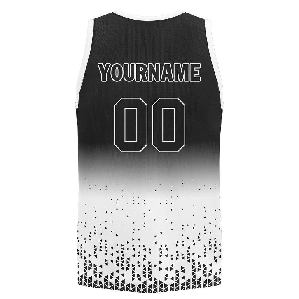 Custom Black White Fade Fashion Sports Uniform Basketball Jersey BBJ01-D020102-2