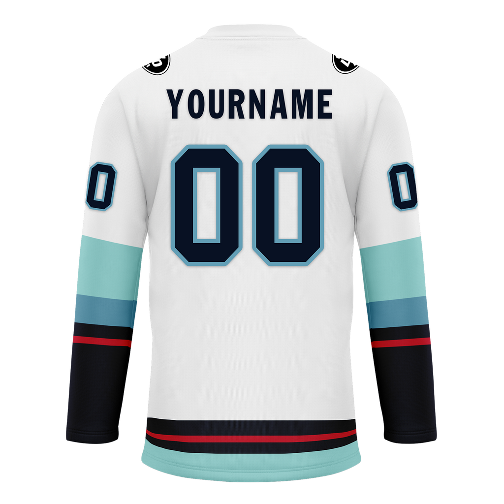 Custom White Blue Personalized Hockey Jersey HCKJ01-D0a70da