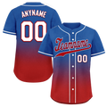 Custom Blue Red Fade Fashion Personalized Authentic Baseball Jersey BSBJ01-D0a70bd