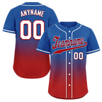 Custom Blue Red Fade Fashion Personalized Authentic Baseball Jersey BSBJ01-D0a70bd
