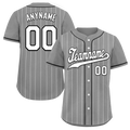 Custom Gray Stripe Fashion Personalized Authentic Baseball Jersey BSBJ01-D017244