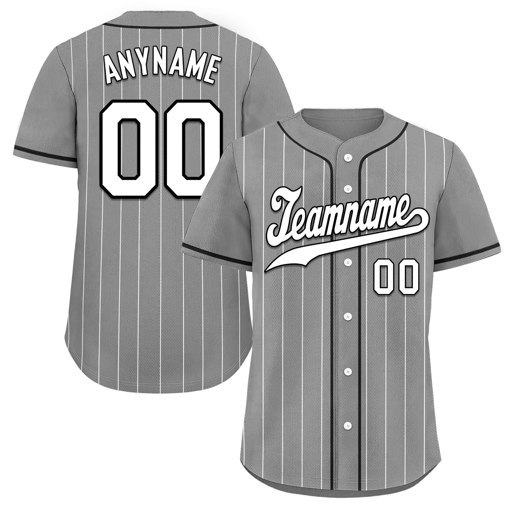 Custom Gray Stripe Fashion Personalized Authentic Baseball Jersey BSBJ01-D017244