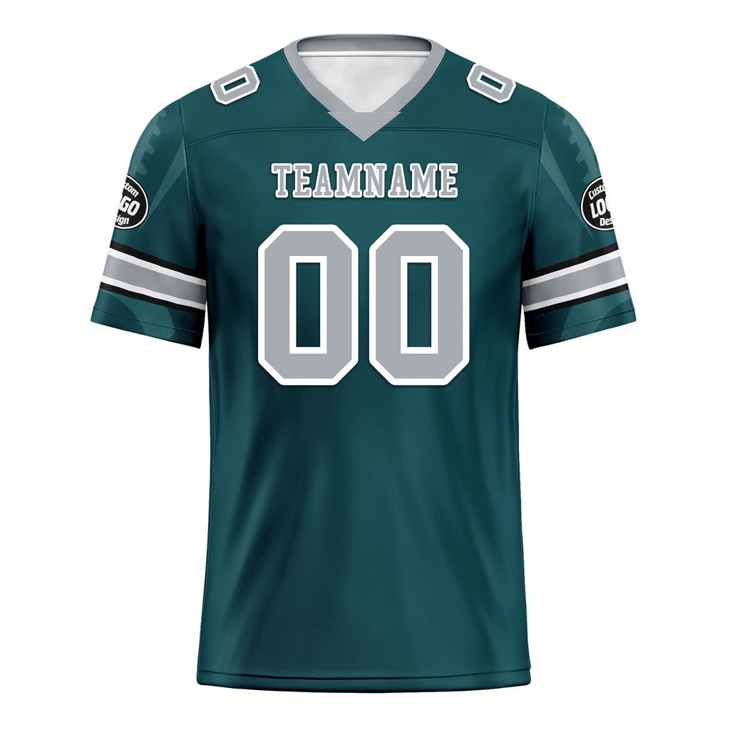 Custom Green Philadelphia Football Jersey and Sports Shoes Combo Offer Personalized Combo ZH-D025008-21