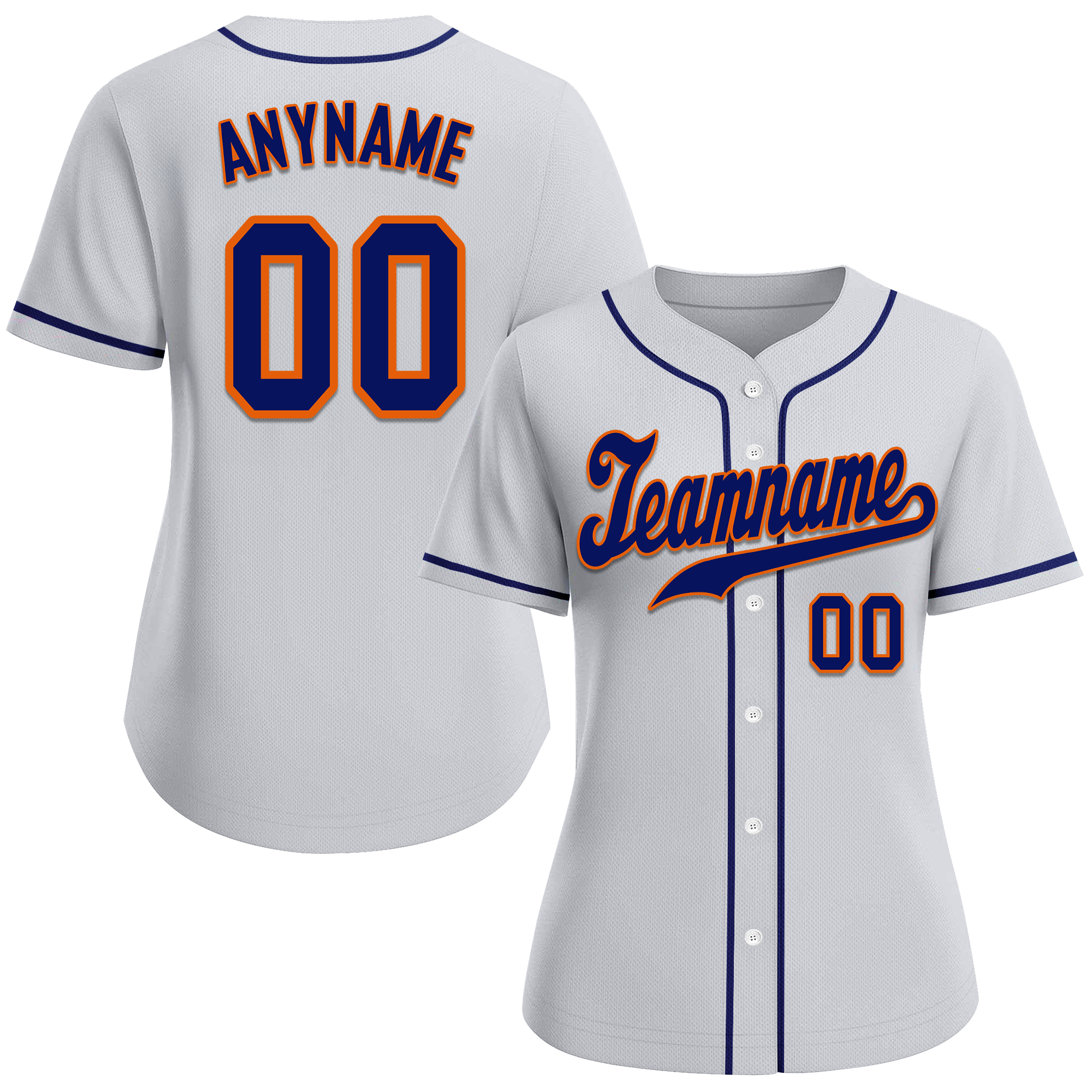 Custom Grey Classic Style Blue Personalized Authentic Baseball Jersey BSBJ01-bd0fabb
