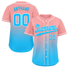 Custom Pink Blue Fade Fashion Personalized Authentic Baseball Jersey BSBJ01-D0a70f8