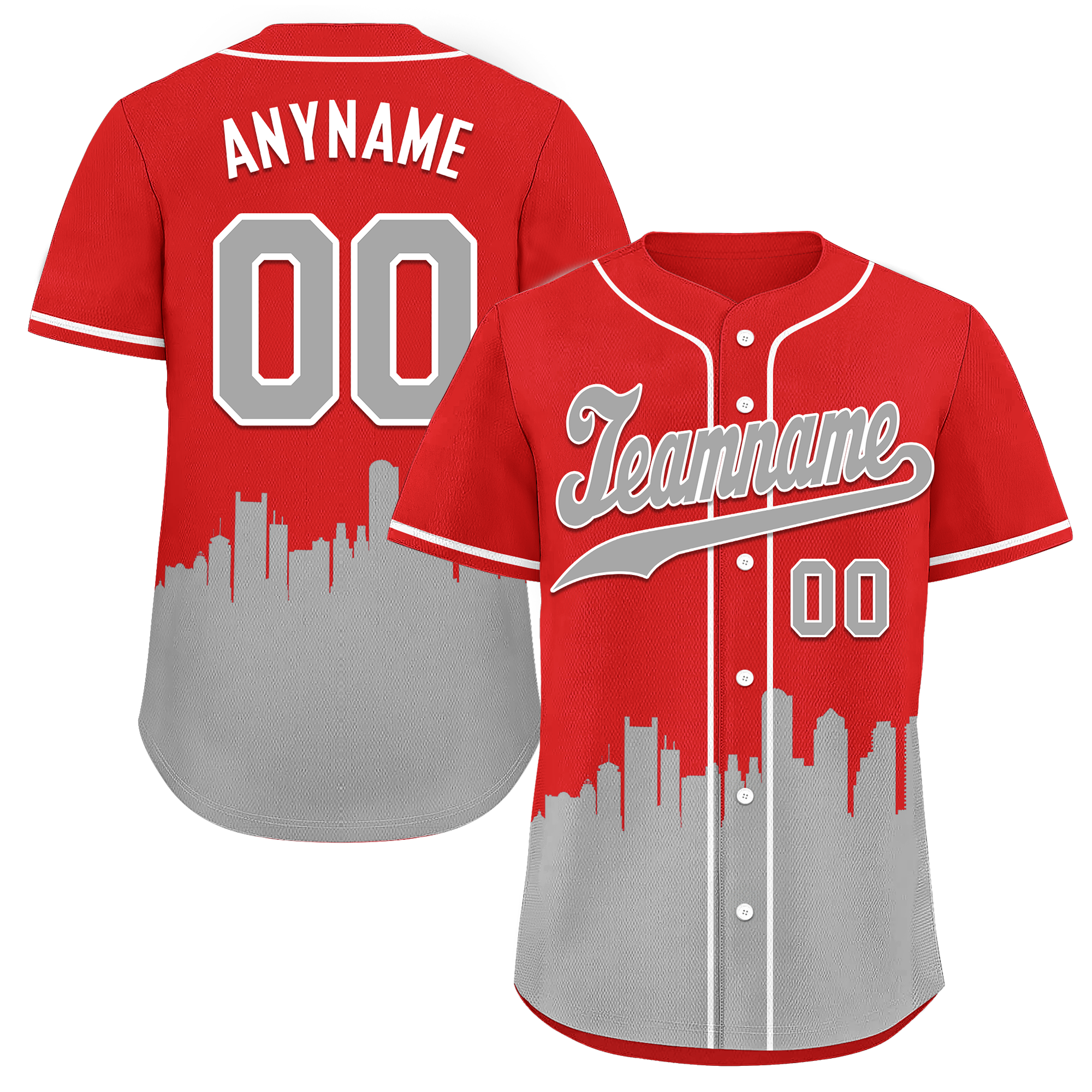 Custom Red Gray City Edition Personalized Authentic Baseball Jersey BSBJ01-D017122