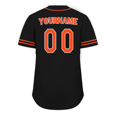 Custom Black Classic Style Orange Personalized Authentic Baseball Jersey UN002-bd0b00d8-b9