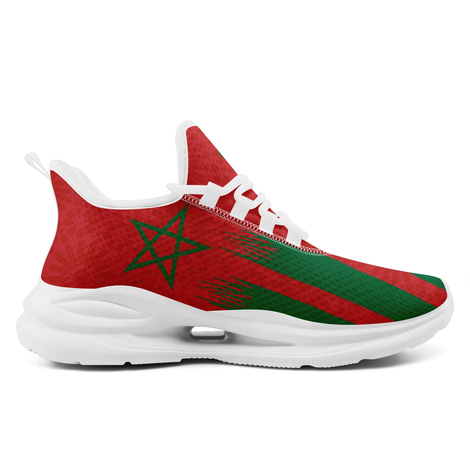 Custom Morocco 2026 World Cup Sneakers DIY Country Flag Running Shoes Lightweight Sport Shoes Gift for Football Fans Personalized Team Name and Logo FN079-F009083-2