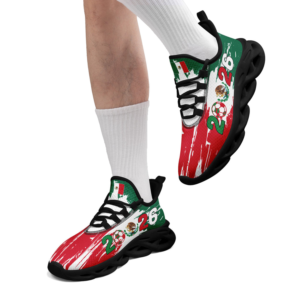 Custom 2026 World Cup Mexico Sneakers DIY Country Flag Running Shoes Lightweight Sport Shoes Gift for Football Fans Personalized Team Name and Logo FN003-F023045-1
