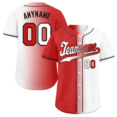 Custom Red White Gradient Fashion Personalized Authentic Baseball Jersey BSBJ01-D0a7aa9