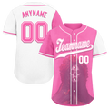 Custom Pink White Skull Fashion Personalized Authentic Baseball Jersey BSBJ01-D017151