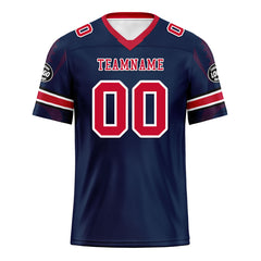 Custom Blue New England Personalized Authentic Football Jersey FBJ02-D025033-26