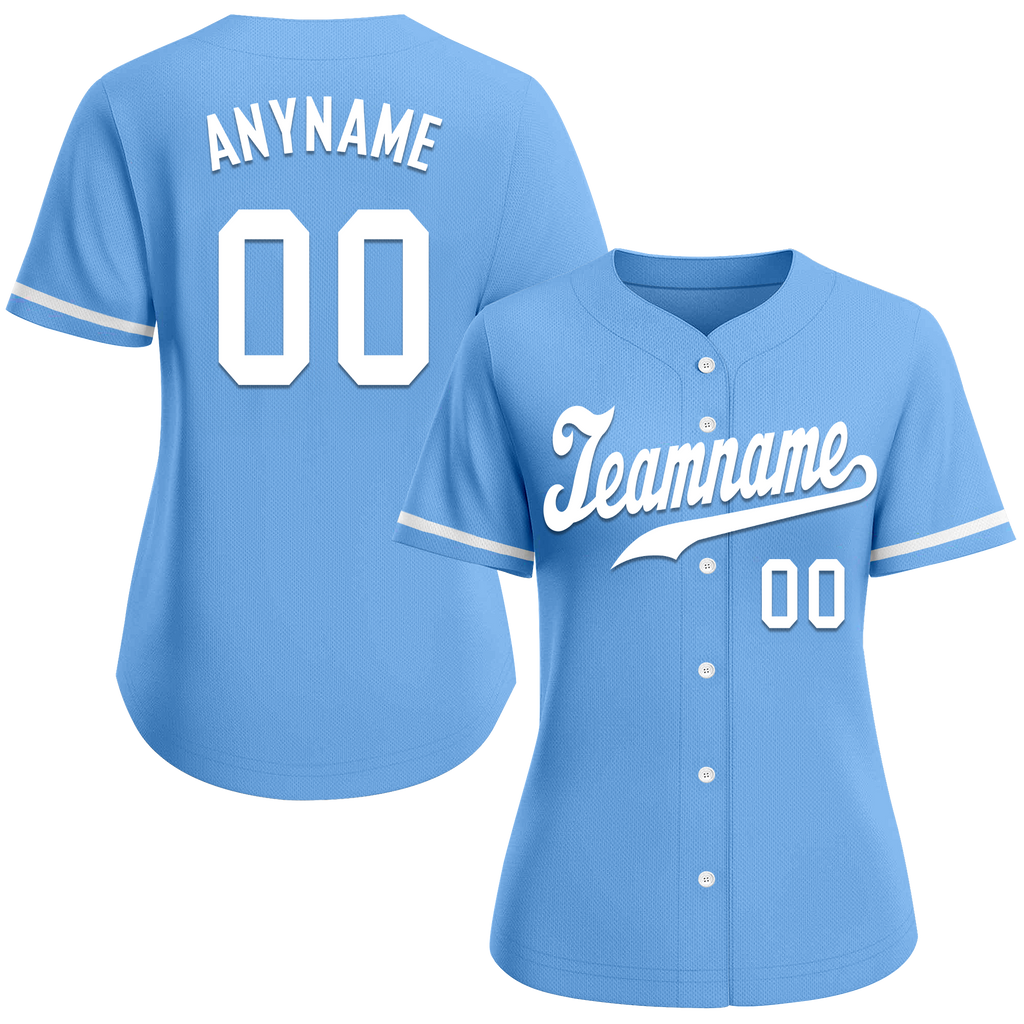 Custom Blue Classic Style White Personalized Authentic Baseball Jersey BSBJ01-bd0fab0