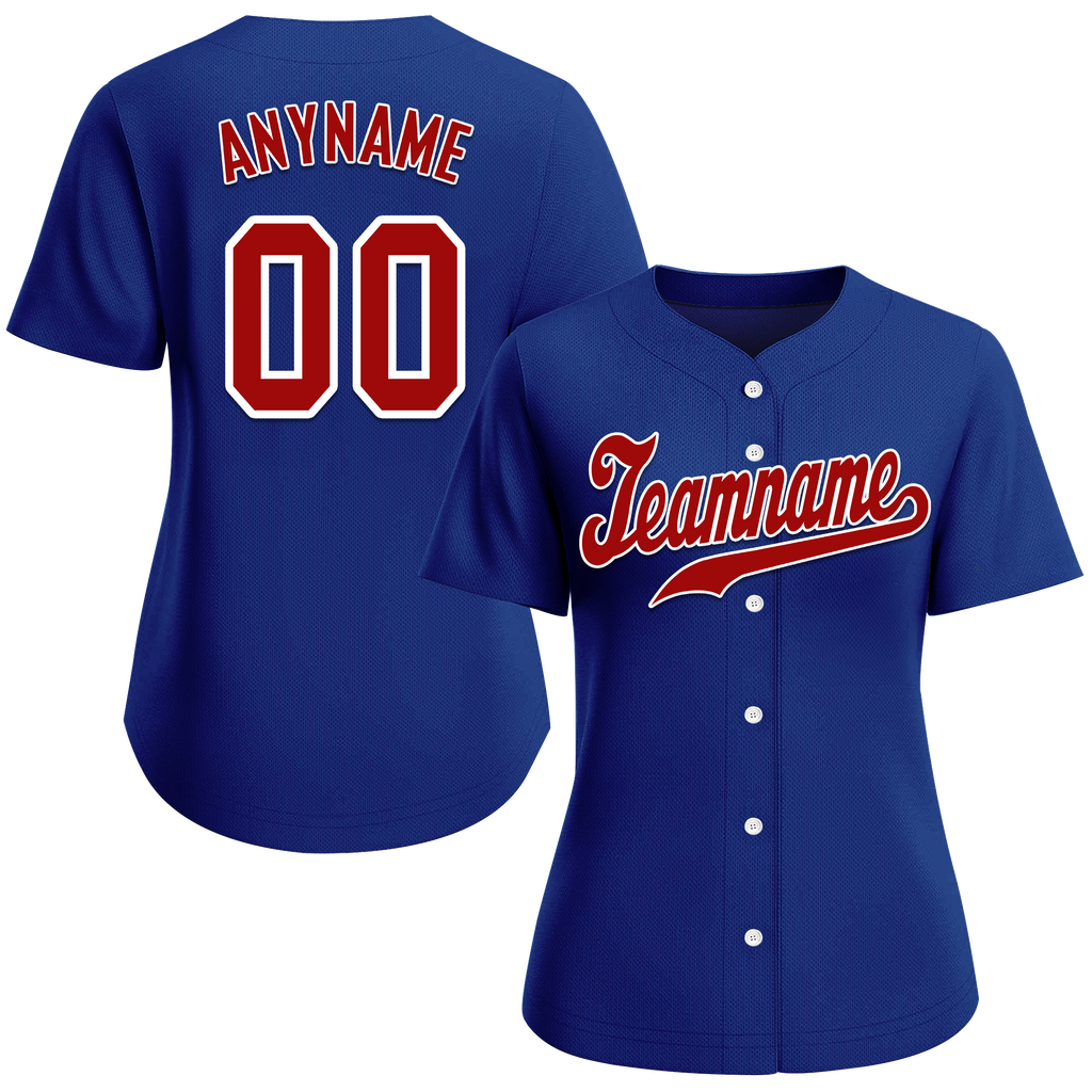 Custom Blue Classic Style Red Personalized Authentic Baseball Jersey BSBJ01-bd0fadd