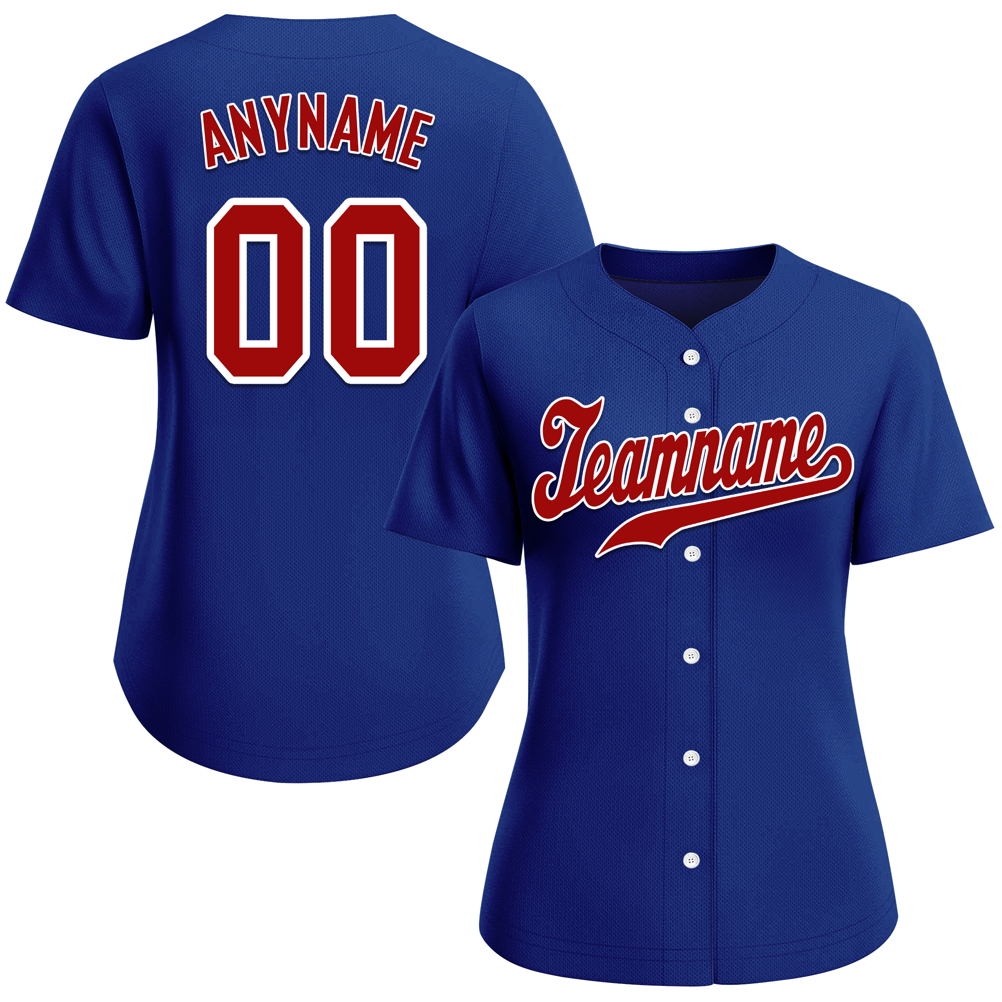 Custom Blue Classic Style Red Personalized Authentic Baseball Jersey BSBJ01-bd0fadd