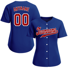 Custom Blue Classic Style Red Personalized Authentic Baseball Jersey BSBJ01-bd0fadd