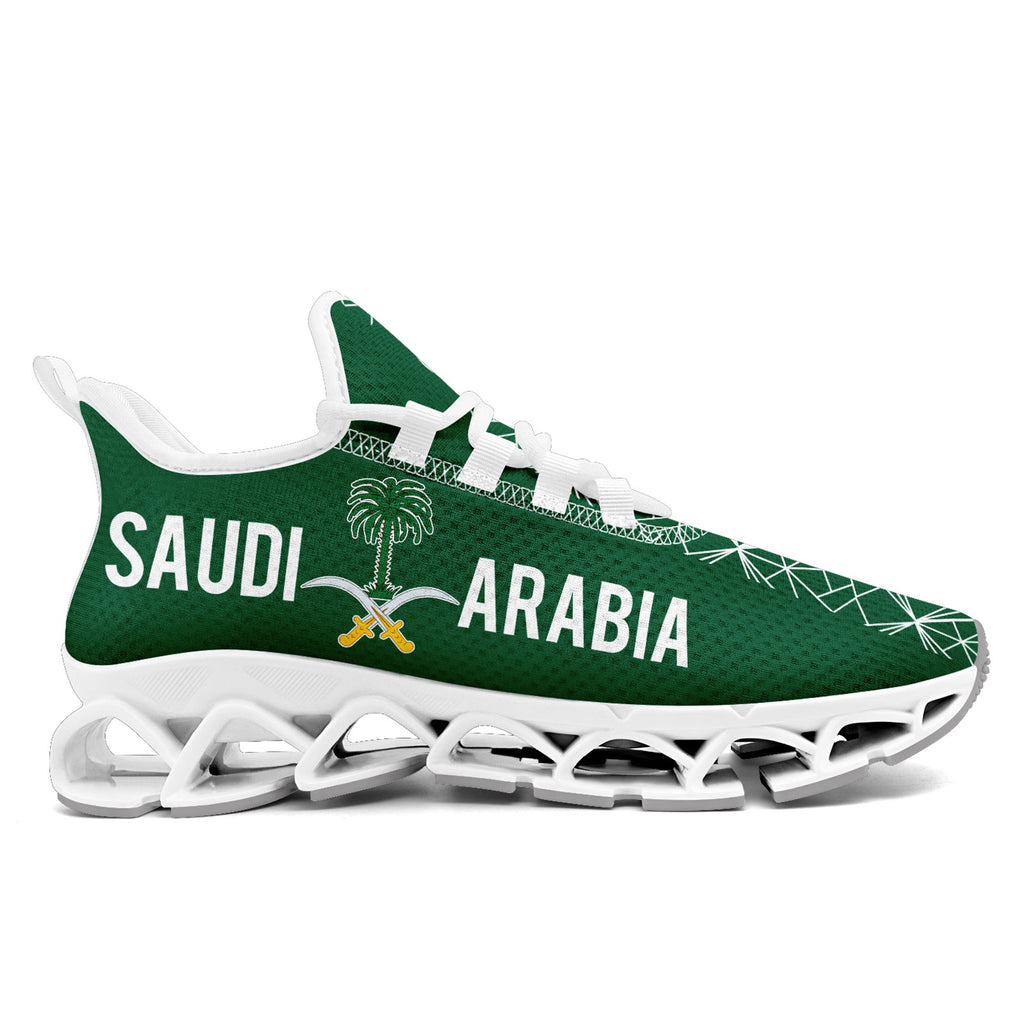 Custom Saudi Arabia 2026 World Cup Sneakers DIY Country Flag Running Shoes Lightweight Sport Shoes Gift for Football Fans Personalized Team Name and Logo FN003XD-F009100-3