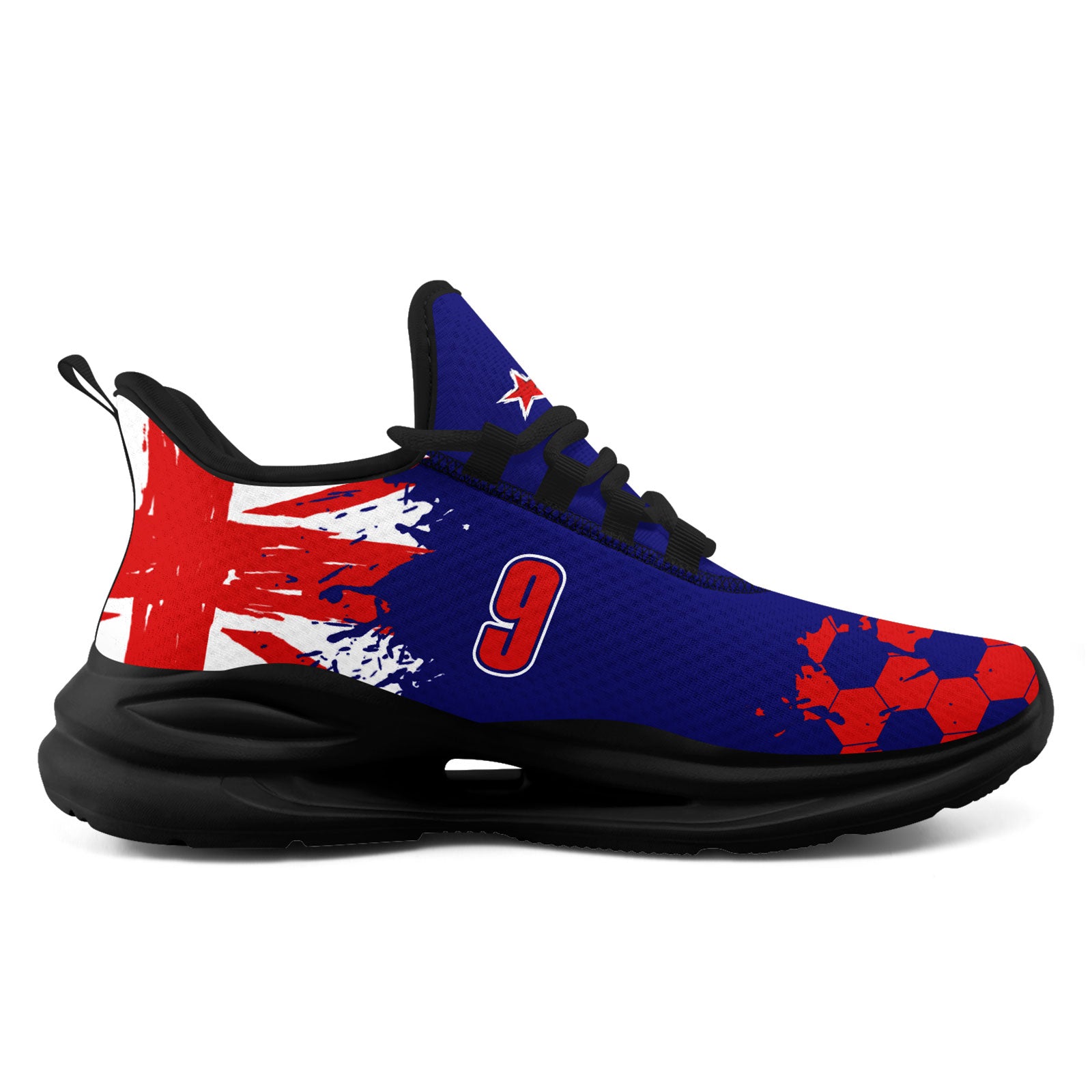 Custom 2026 World Cup New Zealand Sneakers DIY Country Flag Running Shoes Lightweight Sport Shoes Gift for Football Fans Personalized Team Name and Logo FN079-F027081-6