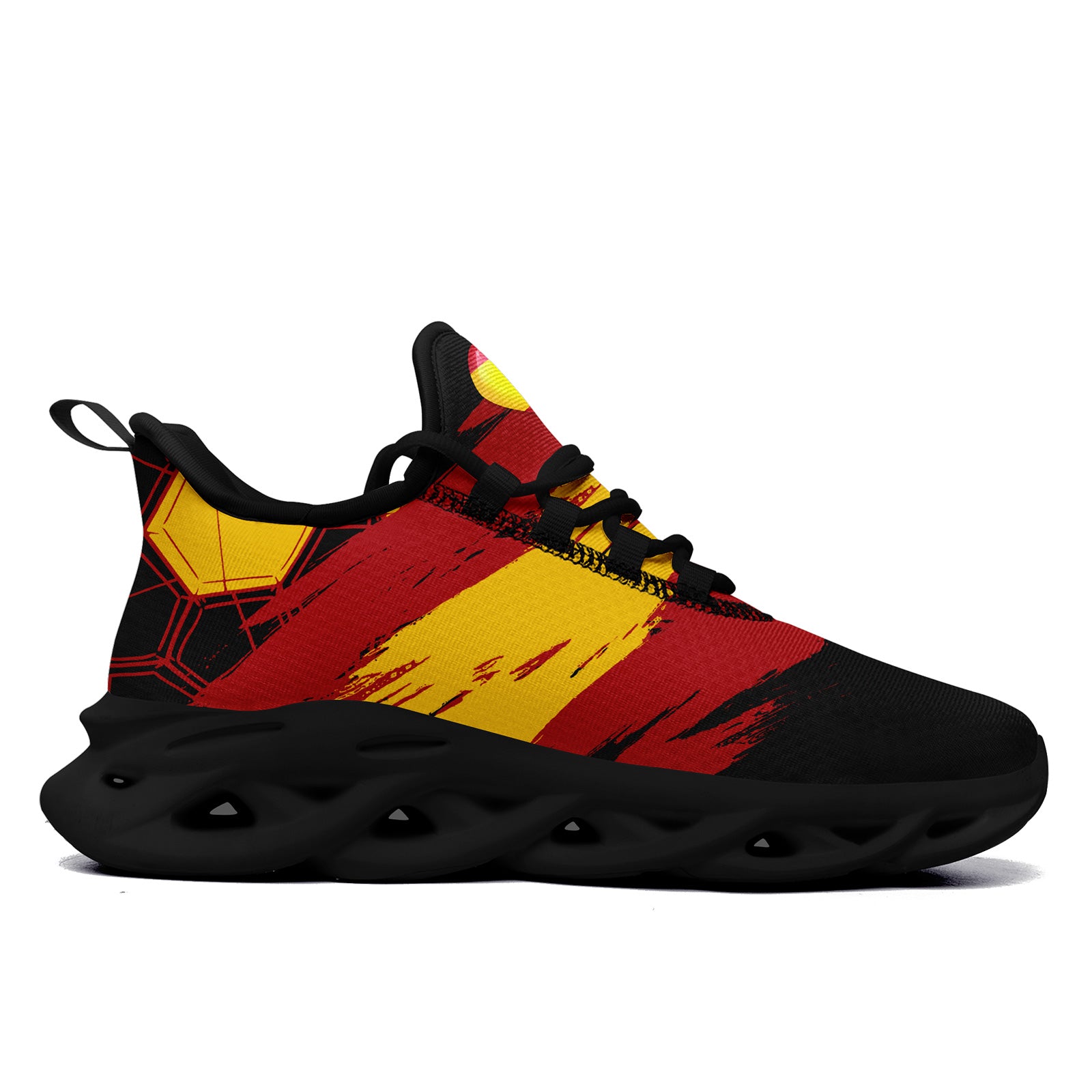 Custom 2026 World Cup Spain Sneakers DIY Country Flag Running Shoes Lightweight Sport Shoes Gift for Football Fans Personalized Team Name and Logo FN003-F023082-1