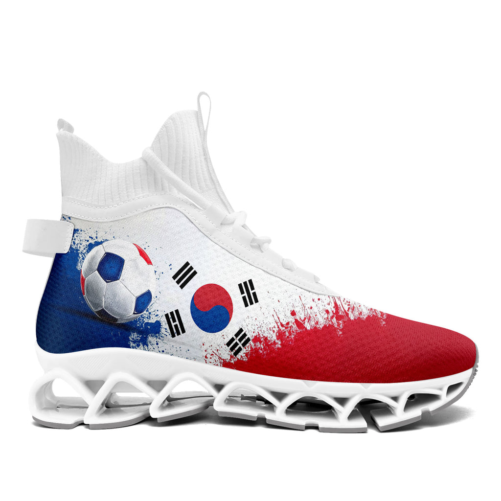 Custom South Korea 2026 World Cup Sneakers DIY Country Flag Running Shoes Lightweight Sport Shoes Gift for Football Fans Personalized Team Name and Logo FN029XD-F009084-1