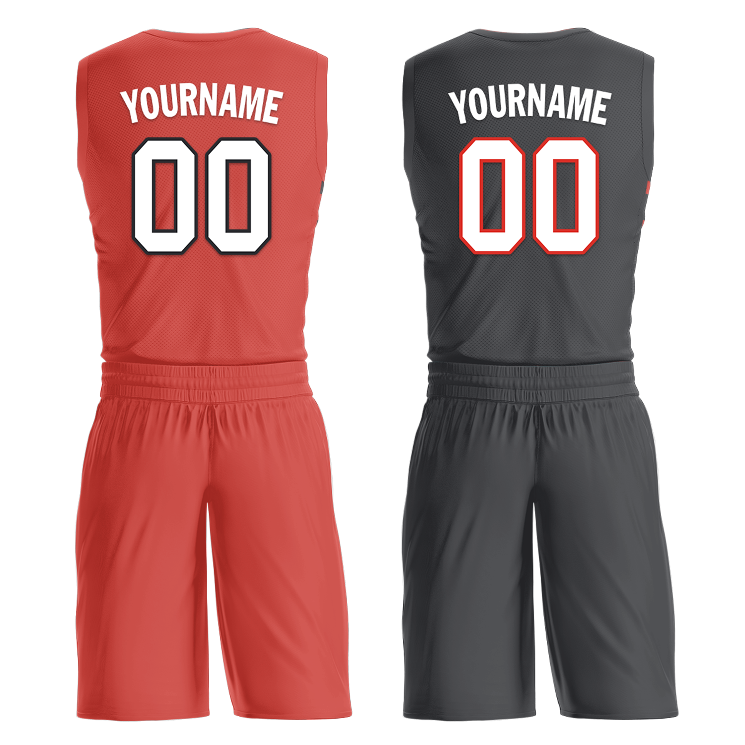 Custom Red Black Classic Style Reversible Basketball Uniform Personalized Ordinary BBJR-D017038