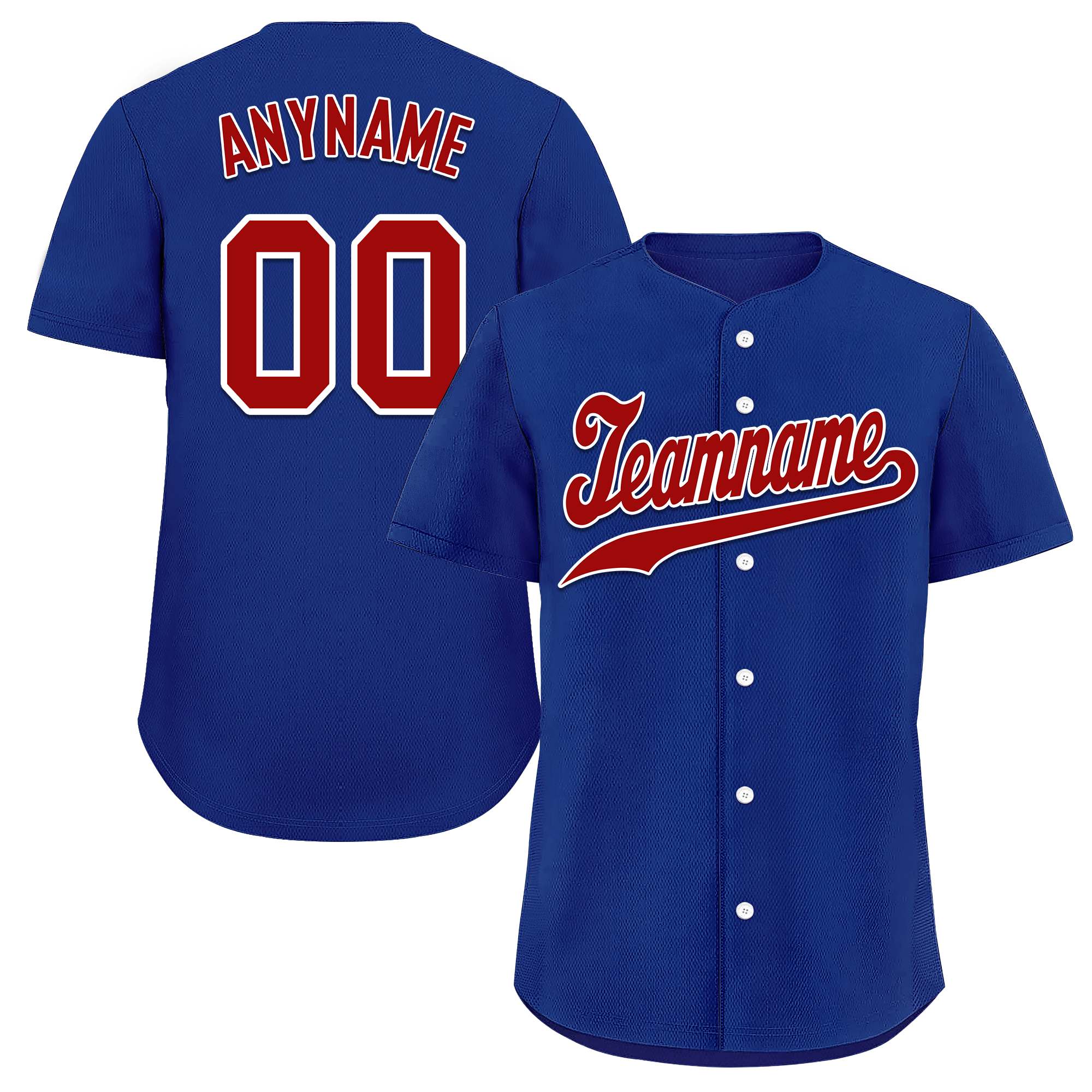 Custom Blue Classic Style Red Personalized Authentic Baseball Jersey BSBJ01-bd0fadd