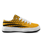 Custom Yellow Black Pennsylvania Football Jersey and Sports Shoes Combo Offer Personalized Combo ZH-D023031-30