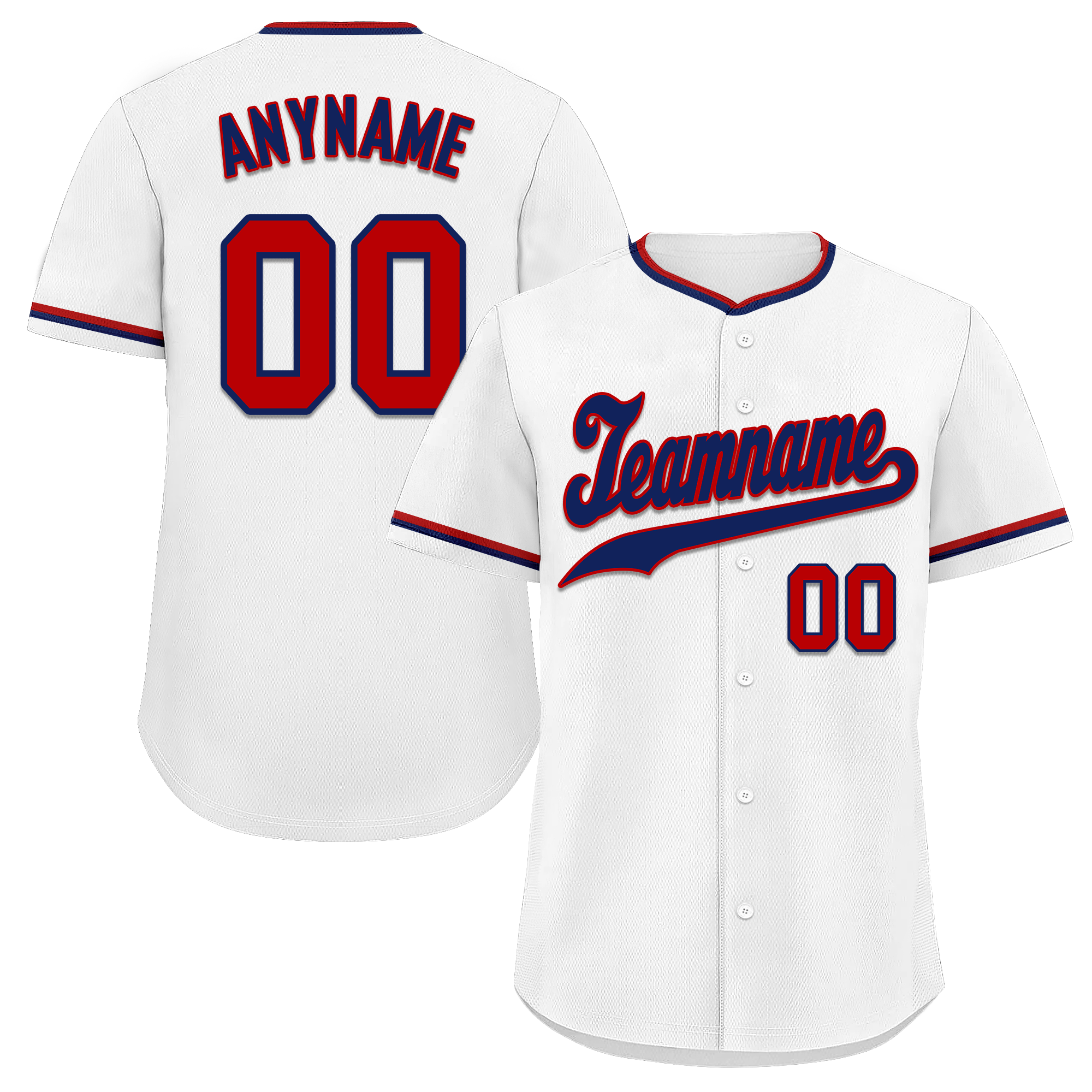 Custom White Classic Style Blue Personalized Authentic Baseball Jersey BSBJ01-bd0fac9