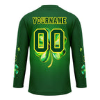 Custom Four-leaf clover Personalized Hockey Jersey HCKJ01-E0615-3