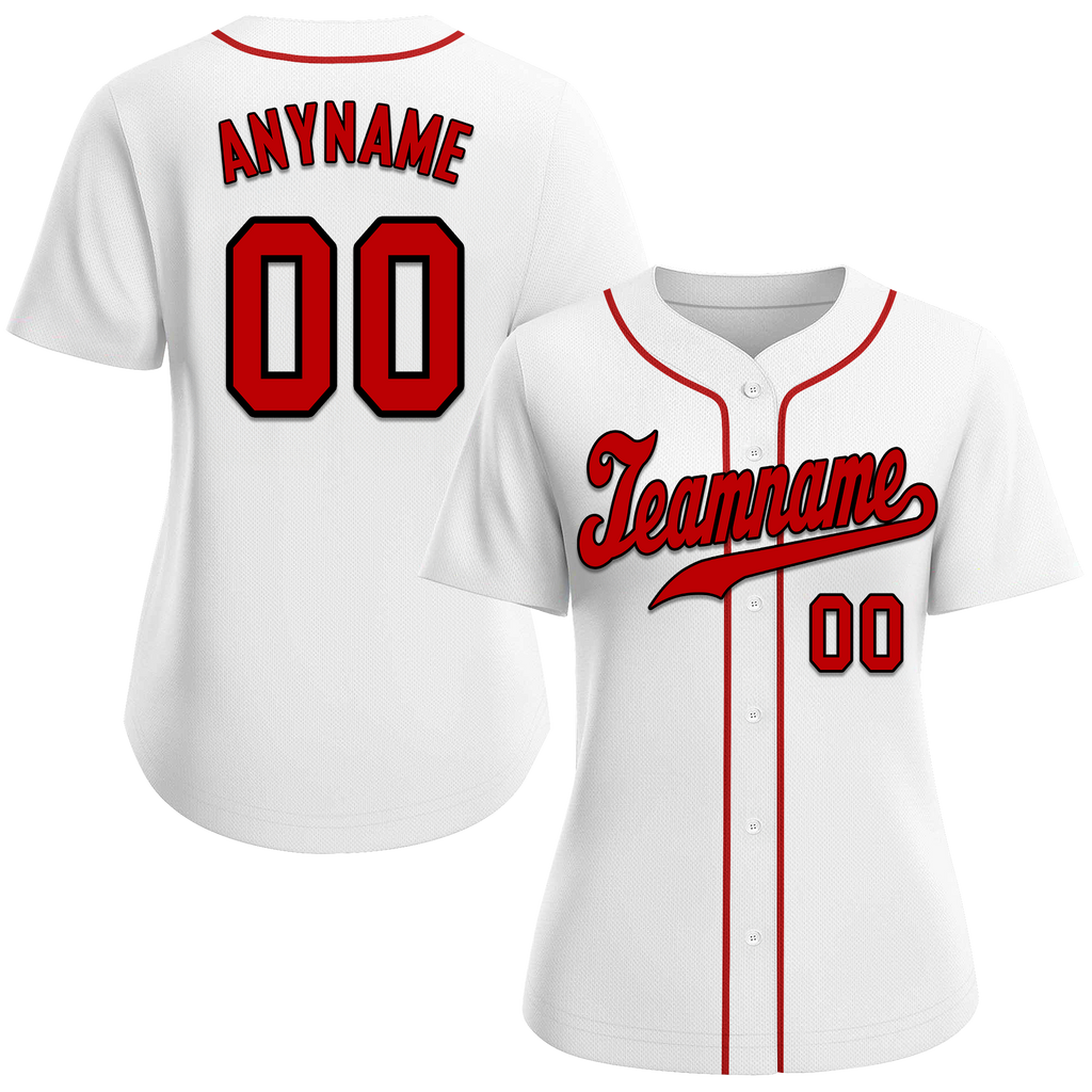 Custom White Classic Style Red Personalized Authentic Baseball Jersey BSBJ01-bd0faa0