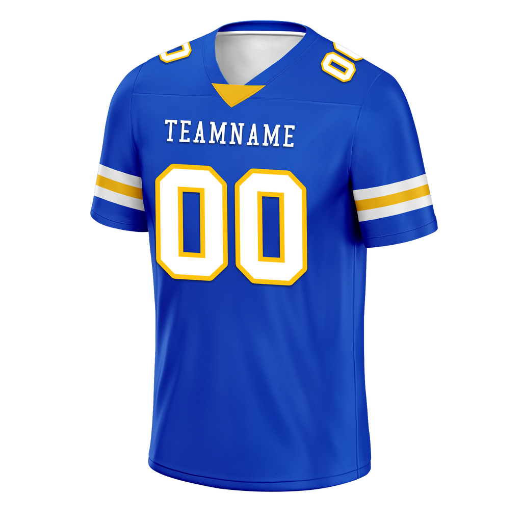 Custom Blue Classic Style Personalized Authentic Football Jersey FBJ02-bd0a70bb