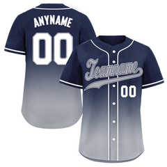 Custom Blue Grey Fade Fashion Personalized Authentic Baseball Jersey BSBJ01-D0a70b8