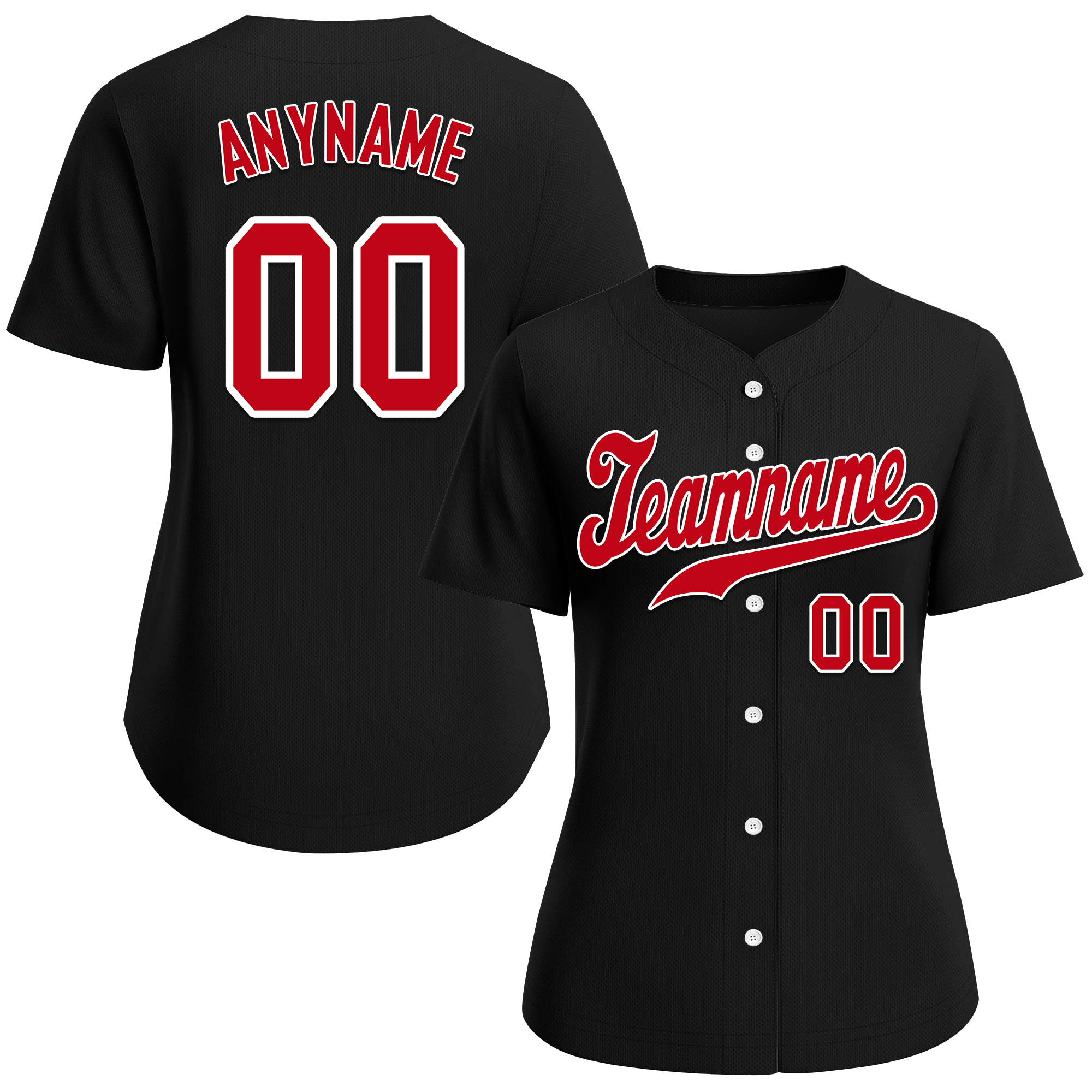 Custom Black Classic Style Red Personalized Authentic Baseball Jersey BSBJ01-bd0faae