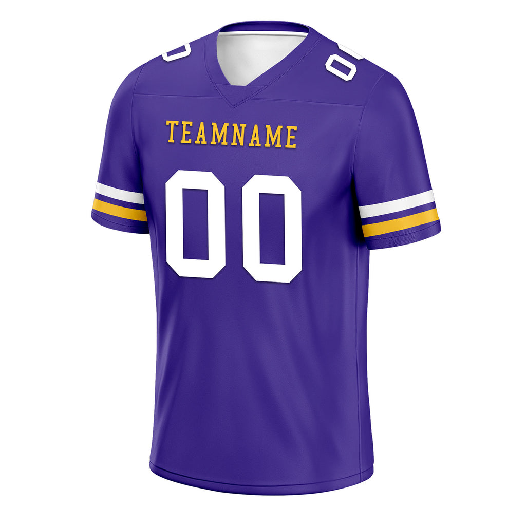 Custom Purple Minnesota Personalized Authentic Football Jersey FBJ02-E0601-6