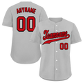 Custom Grey Classic Style Red Personalized Authentic Baseball Jersey BSBJ01-bd0fae0