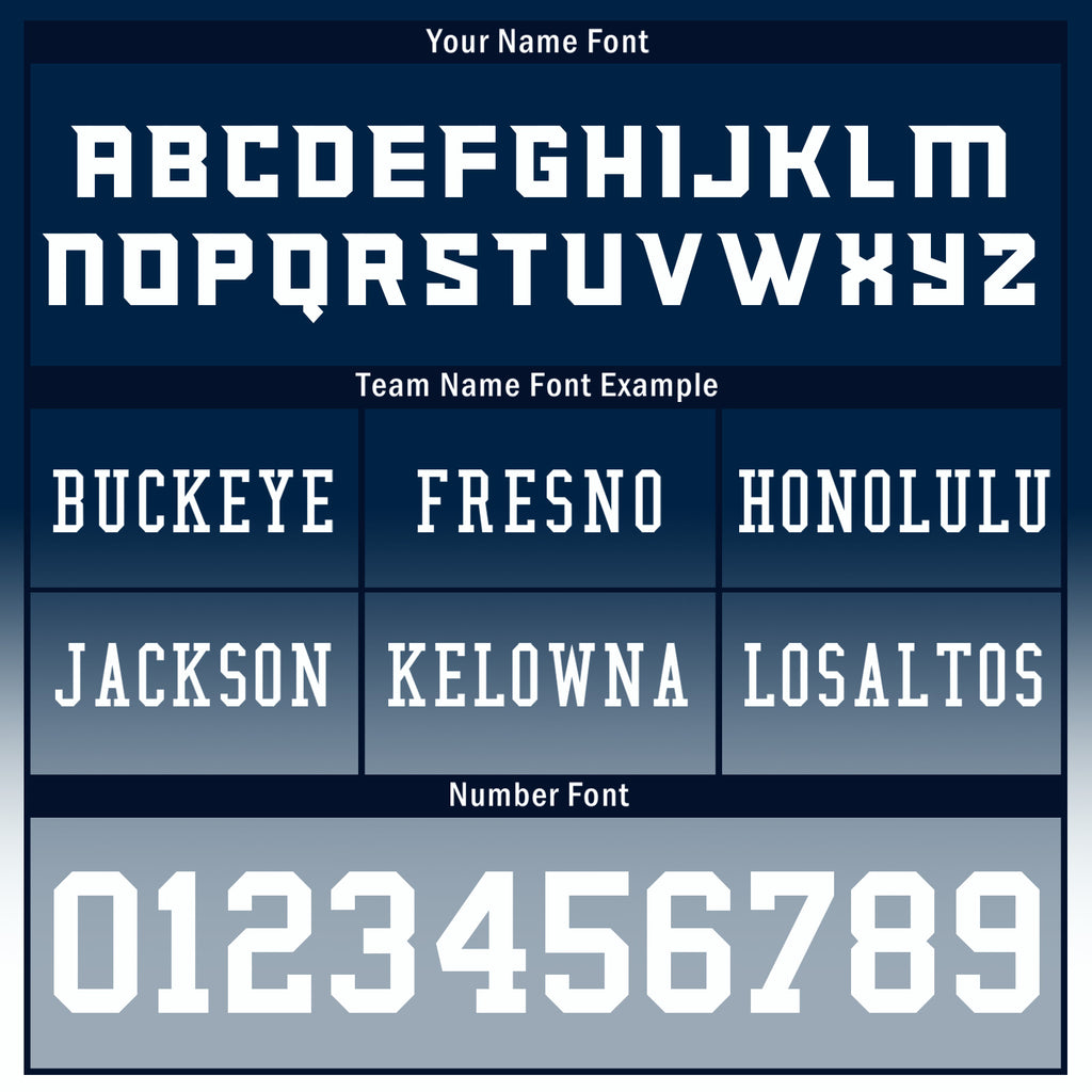Custom Blue Orange White Fade Fashion Denver High-Performance American Football Jersey FBJ06-D020252-10