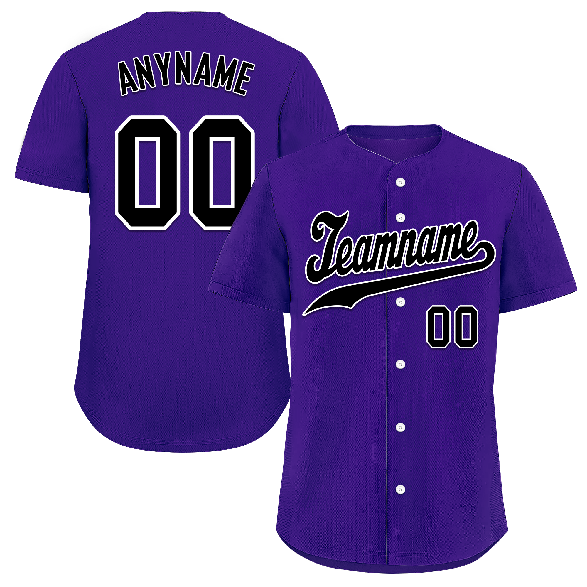 Custom Purple Classic Style Black Personalized Authentic Baseball Jersey BSBJ01-bd0fae9
