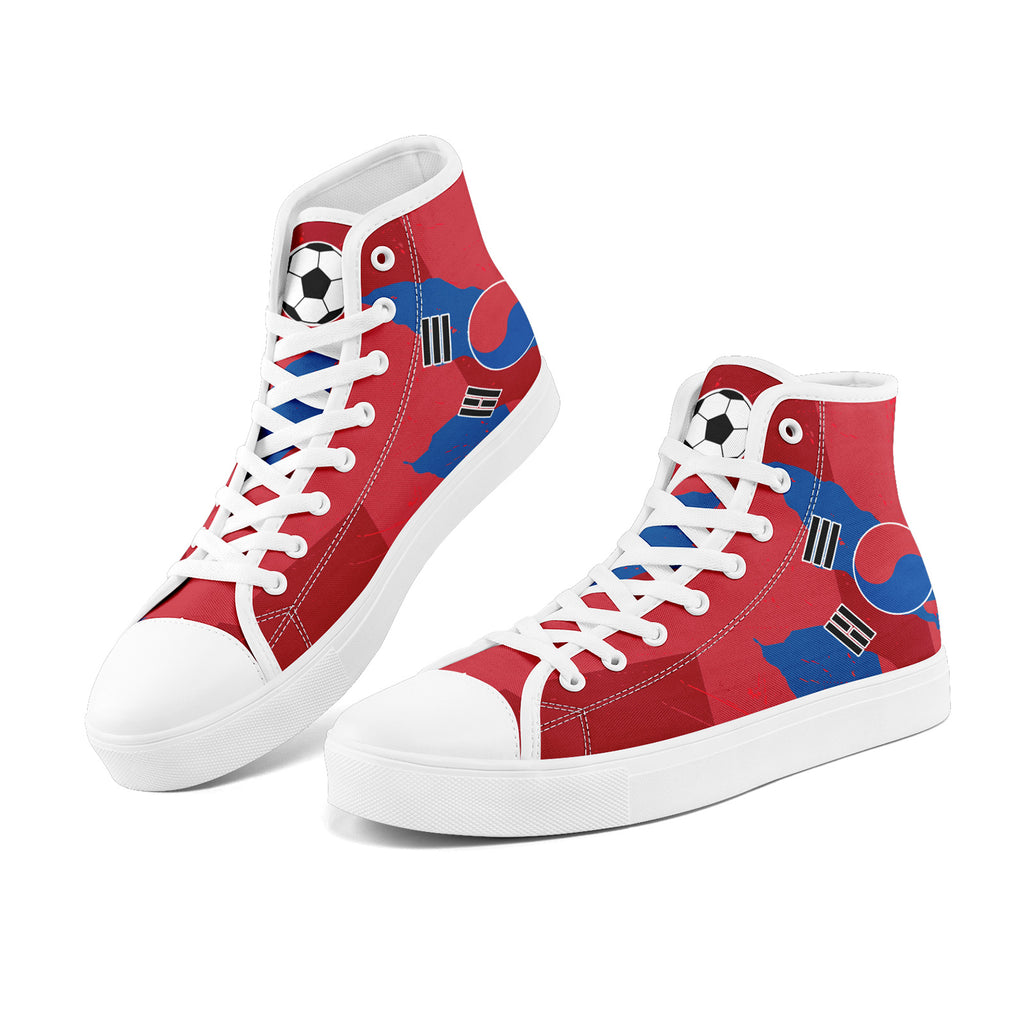 Custom South Korea 2026 World Cup Sneakers DIY Country Flag Running Shoes Lightweight Sport Shoes Gift for Football Fans Personalized Team Name and Logo FN024-F009070-1