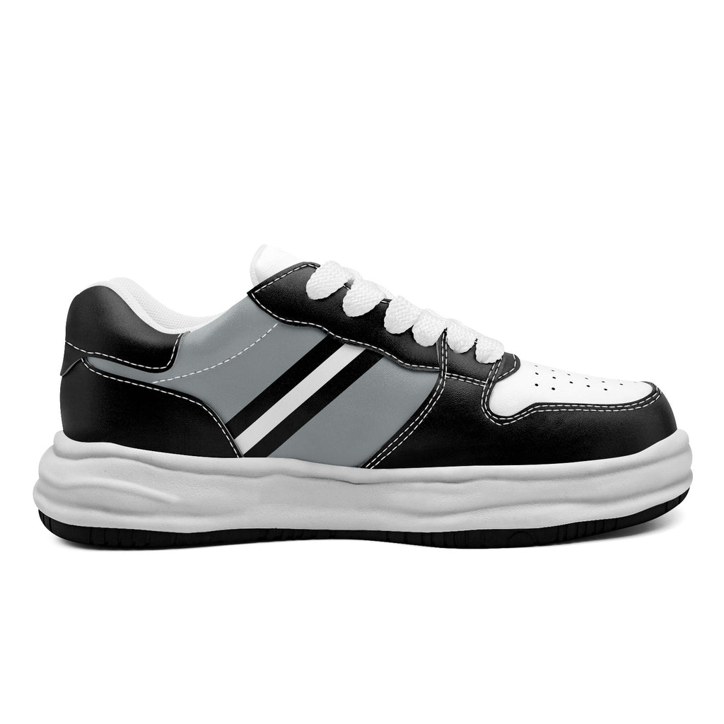 Custom Black Gray Las Vegas Shoes Personalized Sneaker FN032-D020389-20