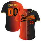 Custom Orange Black Gradient Fashion Personalized Authentic Baseball Jersey BSBJ01-D0a7aa8