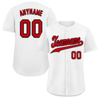 Custom White Classic Style Red Personalized Authentic Baseball Jersey BSBJ01-bd0fad9