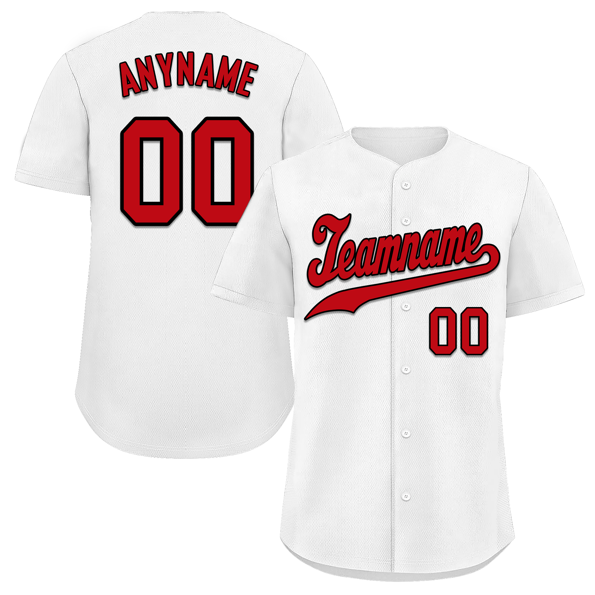 Custom White Classic Style Red Personalized Authentic Baseball Jersey BSBJ01-bd0fad9