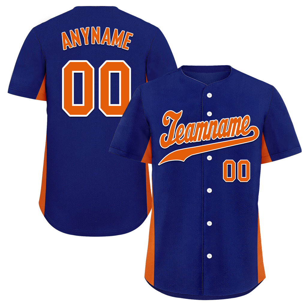 Custom Blue Classic Style Orange Personalized Authentic Baseball Jersey BSBJ01-bd0faba