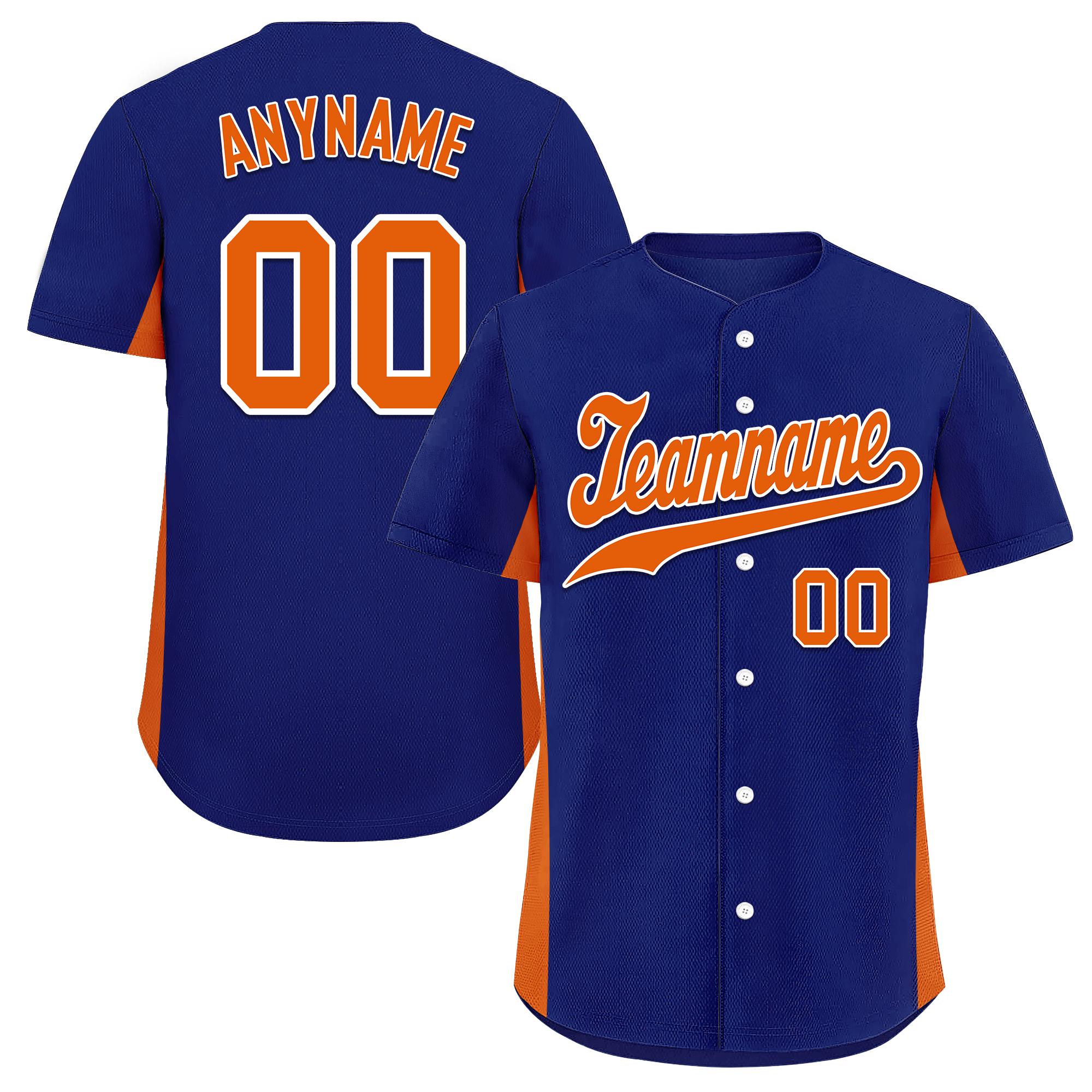 Custom Blue Classic Style Orange Personalized Authentic Baseball Jersey BSBJ01-bd0faba