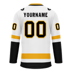 Custom White Black Personalized Hockey Jersey HCKJ01-D0a70a0
